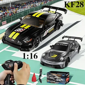 New KF28 2.4G RC Drift Car 1/16 4WD Remote Control Car High Speed Four Wheel Drive Radio Controlled Racing Car Model Boy ToyGift