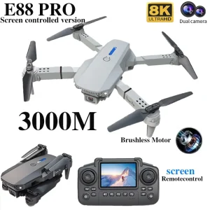 Professional Drone E88 PRO 8K HD Wide-Angle Camera WiFi FPV Height Hold Foldable RC Drone Quadrotor Helicopter Children's Toys
